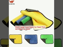 KILINE Large Coral Fleece Car Towel Thick Microfiber Car Towel