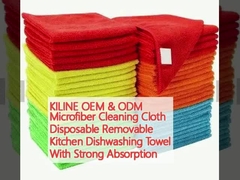 KILINE OEM & ODM Microfiber Cleaning Cloth Disposable Removable Kitchen Dishwashing Towel With Strong Absorption