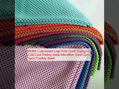 KILINE Customized Logo Print Quick Drying Ice Cold Cool Feeling Sweat Microfiber Travel Gym Sport Cooling Towel