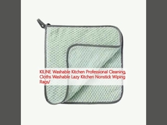 KILINE Washable Kitchen Professional Cleaning, Cloths Washable Lazy Kitchen Nonstick Wiping Rags/