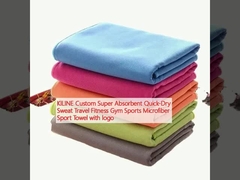 KILINE Custom Super Absorbent Quick-Dry Sweat Travel Fitness Gym Sports Microfiber Sport Towel with logo