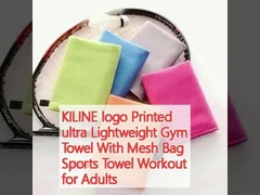 KILINE logo Printed ultra Lightweight Gym Towel With Mesh Bag Sports Towel Workout for Adults