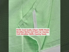 KILINE Good Quality 220gsm Waffle Weave Microfiber Kitchen Golf Towel Car Cleaning Cloth Microfiber Waffle Cleaning Towels