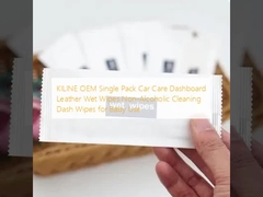 KILINE OEM Single Pack Car Care Dashboard Leather Wet Wipes Non-Alcoholic Cleaning Dash Wipes for Baby Use